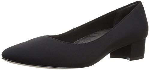 Walking Cradles Women's Heidi Pump, Black Micro Leather, 7.5 XW US