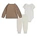 HUGGIES Bodysuit, Long Sleeve Top and Pants 3-Piece Outfit Set