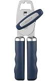 Zulay Kitchen Dosenöffner Manuell aus Edelstahl – Schwerlast Can Opener mit Flaschenöffner, Ergonomischer Drehknopf & Soft-Grip-Griffe, Sieger Dosenöffner für Senioren & Alltag, Rostfrei - Blau