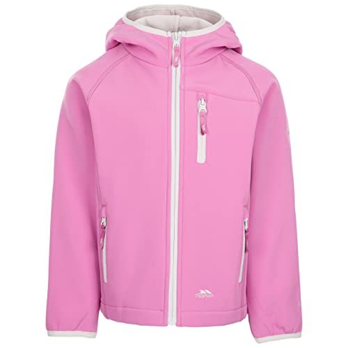 Trespass Kian-Kids Softshell Jkt Giacca, Rosa Intenso, 5-6 Años Unisex-Bimbi
