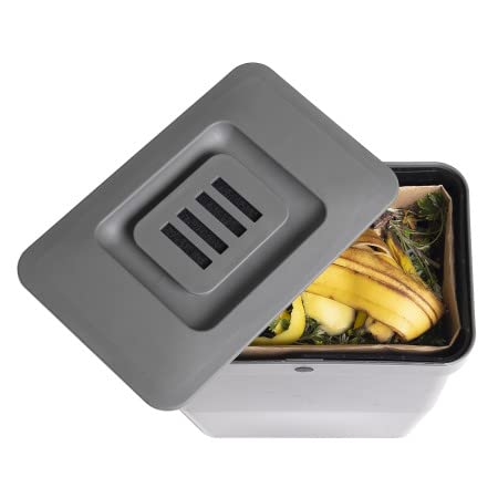 LM 530 ECO | Pattumiera da 8 litri in materiale riciclabile | Pattumiera da cucina salvaspazio | 15 x 23 x 28,5 cm | compatibile con sistema di separazione dei rifiuti LM, blu