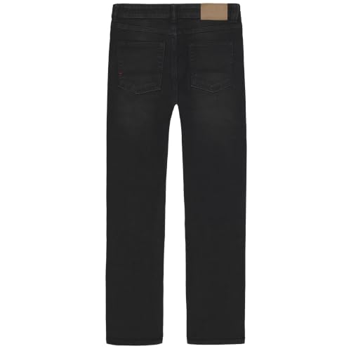 Image of Tommy Hilfiger Boys' 5-Pocket Stretch Slim Straight Leg Denim Jean, Zipper Fly & Button Closure