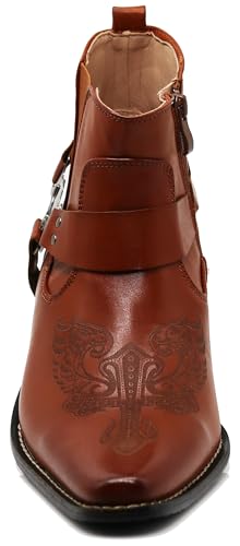Enzo Romeo WT10 Men's Western Cowboy Motorcycle Ankle Boots4