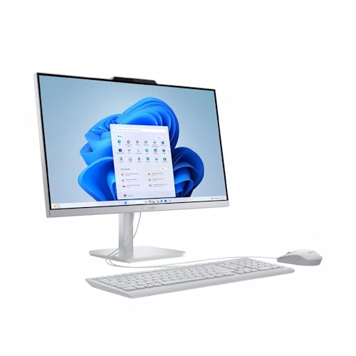 Image of Lenovo A100 23.8 inch FHD All-in-One Desktop Computer, Intel N100 Processor, 32 GB RAM, 1 TB SSD, Windows 11 Pro, Wi-Fi 6, Bluetooth, Integrated Webcam, HDMI, Wired Keyboard & Mouse, Business AIO PC