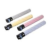 Capacidad de cartucho individual: cada unidad negra contiene 500 gramos de material, mientras que cada unidad de color contiene 400 gramos.