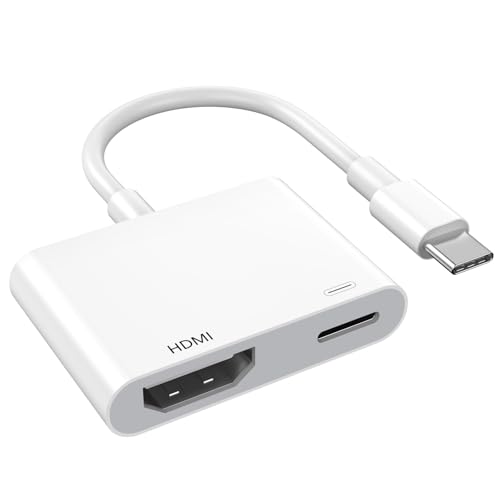 Image of [MFi Certified] Apple USB C to HDMI Adapter for iPhone 17 to TV,4K Type C Digital AV Adapter Sync Screen Connector with 100W Fast Charging Port for iPhone 17 /15 /16 Series MacBook Pro Air iPad Pro