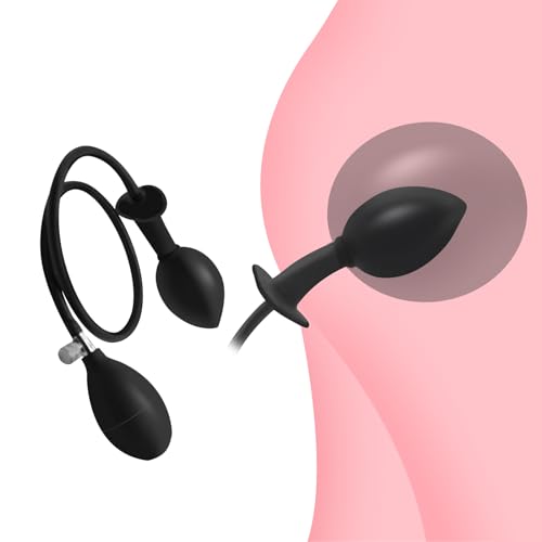 TYDAY Aufblasbare Anal Plug mit Pumpe Expandable Anal Butt Pumpe Dildo Silikon XXL Butt Plug Anal Dilatation Massager Vagina Expansion SM Sex Spielzeug für Männer Frauen Paare Erwachsene