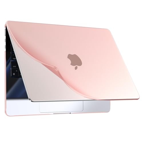 Image of BlueSwan Case Compatible for Macbook Air 13 inch M5 2026 2025 2024 2022 M4 M3 M2, A3449 A3240 A3113 A2681, Air 13.6 inch Flexible PP＆Matte Shell Cover, Anti-rupture Shockproof Anti-fingerprint, Matte Pink