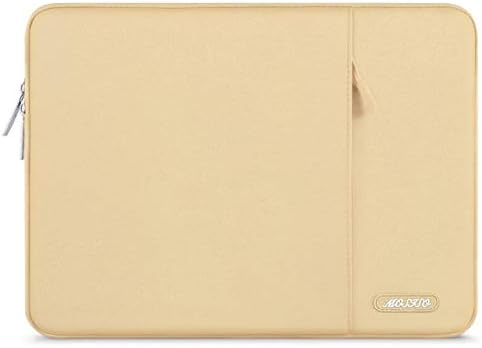 MOSISO Laptop Sleeve Bag Compatible with MacBook Pro 16 inch 2023-2019 M2 A2780 M1 A2485 Pro/Max A2141/Pro Retina 15 A1398, 15-15.6 inch Notebook, Polyester Vertical Case with Pocket, Black