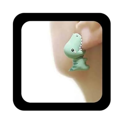Cybche Vintage Acrílico 3d Dinosaurio Pendientes Verde Dinosaurio Stud Pendientes Lindo Animal Mordedura Pendiente Divertido Animal De Dibujos Animados Pendiente Diminutos Dinosauri Pendient | Ya disponible en tu tienda friki favorita! En mundofriki.es!