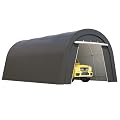 Wisteria Lane Domed Carport, Portable Garage with 2 Roll up Doors, Heavy Duty Car Canopy Party Tent, All-Season Storage Shelter Shed Carport for Motorcycle, Boat, Truck, or Garden Tools, 13' x 20'