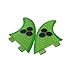 Lekezong Surfboard Thruster Fins Set,Fiberglass Honeycomb Hexagons Green,Reinforced G5 Surf Fin, 3 Fins Tri-fins for FCS Surf Boards, Surfing Longboard, Shortboard
