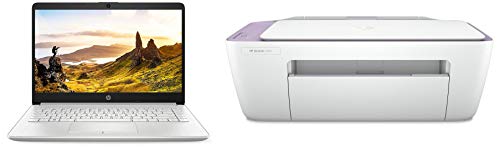 Image of HP 14s cf3006tu 14-inch Laptop (Core i3-1005G1 /4GB /1TB HDD /Windows 10 Home /Intel UHD Graphics), Natural Silver 2331 All-in-One Inkjet Printer