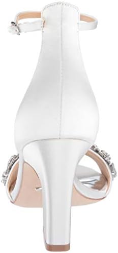 Badgley Mischka Women's Laraine Heeled Sandal, White Satin, 5 M US | Image 2