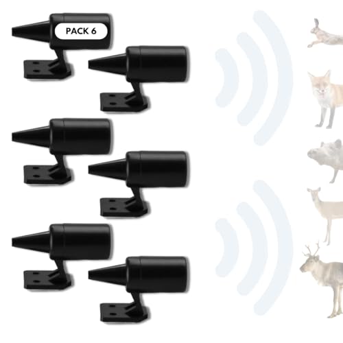 (Pack 6) Silbato para ciervos, ahuyentador de jabalies para coche y moto, válido para todo tipo de...