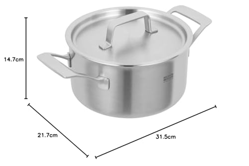 Faitout Kuhn Rikon CULINARY FIVEPLY 20 cm en acier inoxydable premium