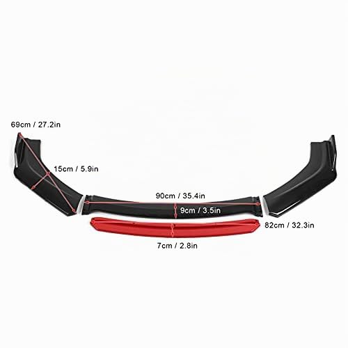Paraurti Anteriore Universale Lip Spoiler Chin Body Kit Protezione PP Auto Car Esterno Parti Aerodinamiche Spoiler Automobilistici e Materiale PP Premium Flessibile e Robusto Non e