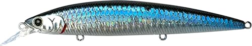 LUCKY CRAFT Surf Pointer 115MR Saltwater Fishing Lures for Halibut and Stripped Bass, Long Casting Jerkbait, Sinking Surf Fishing Gear, Fish Accessories for Tackle Box (721 Zebra MS Aurora Black)