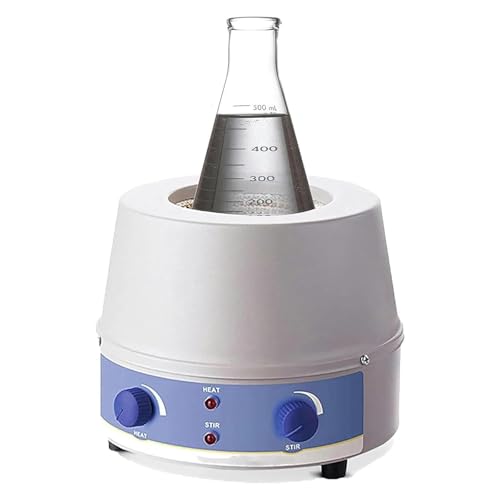 Manto calefactor de 1000 ml, agitador de 100-2400 W con termorregulación y agitación, temperatura máxima de 380 °C para uso en laboratorio