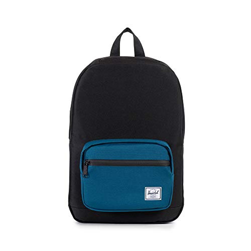 Herschel Pop Quiz Backpack, Black/Ink Blue, Mid-Volume 13L