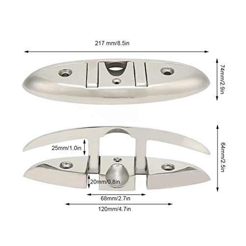 Trave de doca flip-up, presilha de barco dobrável de alta economia de espaço polonês 217 mm/8,5 pol.