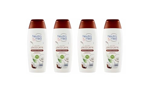 Bagnodoccia Al Profumo Di Cocco Latte Ph 5,5 Sensazione Di Freschezza NUOVA FORMULA 400 ml Confezione Da 4/6 Pezzi Per Neutromed