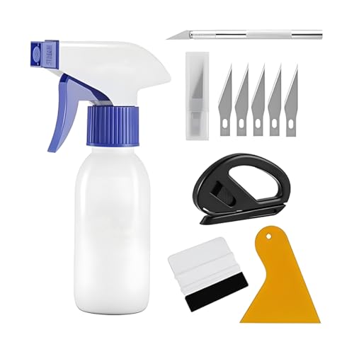 Norkmdi 10PCS Car Window Film Kit, Vehicle Glass Protective Privacy Film Installing Tool, Automotive Squeegee ＆ Scrapers Tint Application Accessories, Universal for SUV Truck ATV