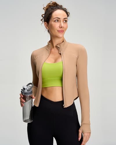 Colorskin CSUS220703JK447M Women'S Lightweight Zip Up Workout Jackets Yoga Cropped Running Gym Track Athletic Jacket thumb #1