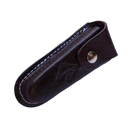 Kit Cinto Couro Capa De Celular Boné Bainha+ Canivete Oferta (marrom)