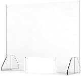 LBBGM Cloison séparateur de Bureau, Anti-Contamination Contre microbes Virus bactéries Transparent et Amovible en Polycarbonate hôpital Clinique Magasin Open Space(70x60cm/27.5x23.6in)