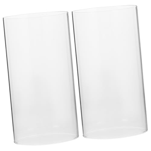 Cabilock 2pcs Candle Shade Decorative Candle Holder Transparent Glass Dome Transparent Candle Cover Desktop Glass Cloche Household Candle Cover Transparent Candle Holder Candle Supply