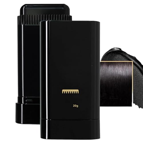 Safe and Convenient Comb Hair Dye, 2 in 1 Instant Black Hair Colour Stick with Comb Applicator,Sweat-Proof Hair Dye Stick for Gray Hair Coverage,Portable Hair Concealer for Women & Men (Black, 01#)