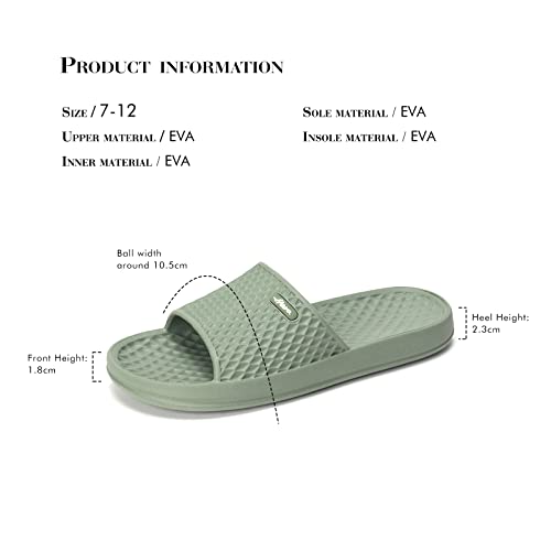 Image of FUNKYMONKEY Men's Shower Slides - Non Slip Quick Drying Sandals for Men - Lightweight Pool Beach Bathroom Slippers Indoor Outdoor