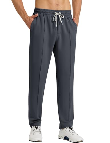 Gaiatiger Mens Joggers Tracksuit Bottoms Jogging Trousers with Pockets Drawstring Casual Sport Sweatpants for Running Gym Workout（9530-DarkGrey-2XL）