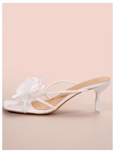 Image of MakeMeChic Women's Open Toe Floral Kitten Heels Flower Summer Beach Sandals