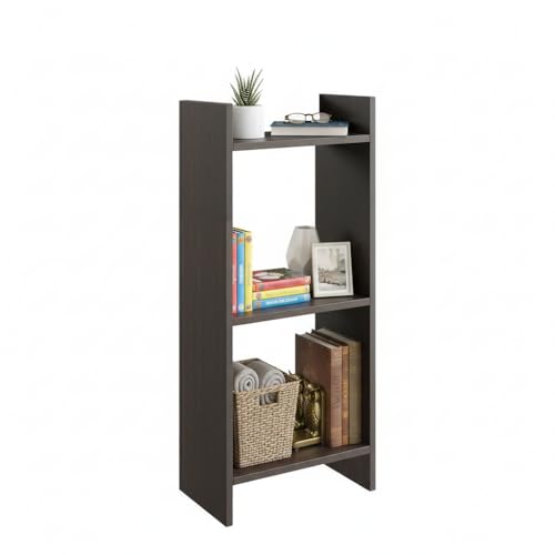 Image of FURNEASER Denn 3-Tier Engineered Wood Multipurpose Bookscase Rack Bookshelf, Storage Cabinet Organizer Stand for Home & Office - DIY Rack (Wenge)