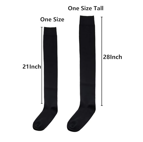 Image of Bestjybt Women Thigh High Socks Cotton Warm Long Over Knee High Stockings | Knee High Socks, Stay Up, Non-slip, Comfortable, Soft, Thick, Leg Warmers, Smooth Look, Well Made, Costume