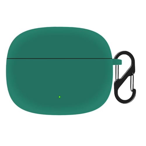 Image of Anvique Silicone Case Cover for Oneplus Nord Buds 4 Pro, Scratch Resistance, Shock Absorption, with Premium Carabiner (Green)