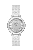 Daniel Klein DK.1.14282-2 Stahlgehäuse Keramikband 3 ATM Wasserdicht Weiß Damen Armbanduhr