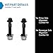 TRQ Camber Bolt Compatible with 05–14 Ford Mustang 00–13 Chevrolet Impala 19–23 Toyota RAV4 01–15 Honda Civic 02–23 Nissan Altima 07–17 Jeep Compass 96–20 Dodge Grand Caravan 10–17 GMC Terrain