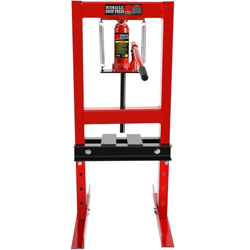 Boupower 5XJMBK26MDFDXZ-WYIGL4GQD4EN Hydraulic Shop Floor Press, Adjustable Working Table 12 Ton Steel H-Frame Shop Press thumb #6