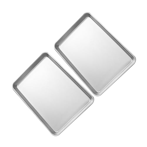 OUNONA Aluminum Alloy Sheet Cake Pan Cookie Baking Molds Lightweight Reusable for Baking