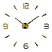 RWJFH Reloj de Pared Grande de Cuarzo 3D DIY Reloj de Cocina Decorativo Pegatinas de Espejo de acrílico Relojes de Pared de Gran tamaño Decoración del hogar, Oro