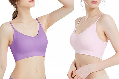 Image of Padded Bralette for Women Straps Sleep Bras Seamless Yoga Sport Bras