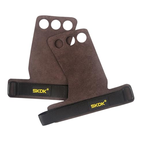 COOLHIYA Par luvas de fitness de couro banda de aperto de treinamento pull-up cinta de cuidado de pa