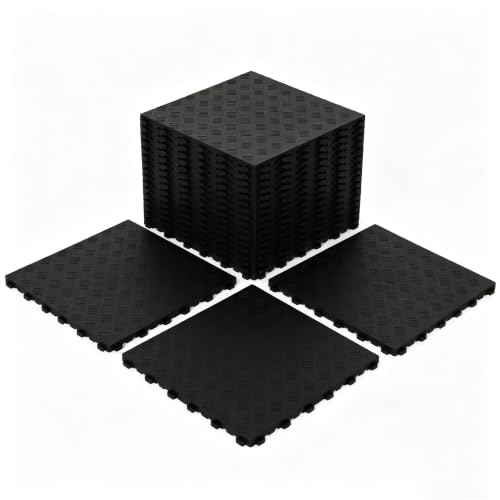 Bimiti Lot de 20 Tapis de Sol de Garage en PVC - 40 x 40 cm - Carreaux Antidérapants en Caoutchouc – vue 9