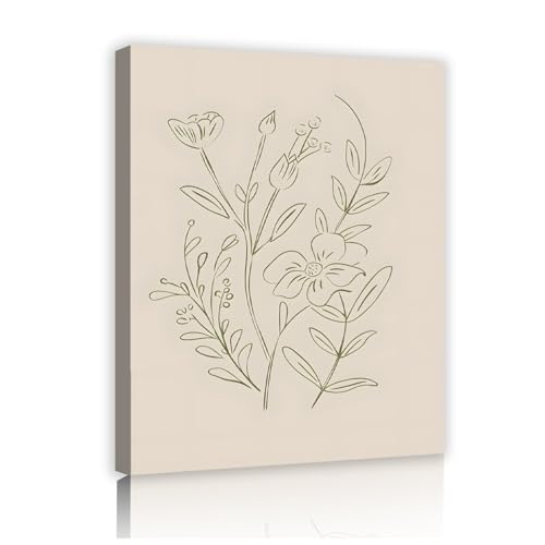 Affiche sur toile vert sauge pour decoration d'hotel et grand bureau minimaliste 91x70