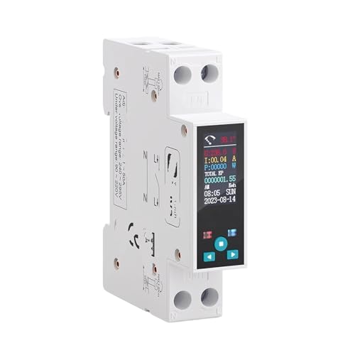Disyuntor con interruptor de control doméstico carril DIN medición 1P 50A 63A SYS LCD VA protect 32A