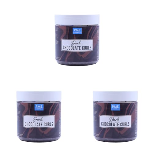 PME Virutas Rizos de Chocolate Negro Belga 85 g (Paquete de 3)