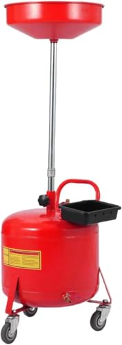8-Gallon Oil Drain Tank with Swivel Wheels and Toolbox